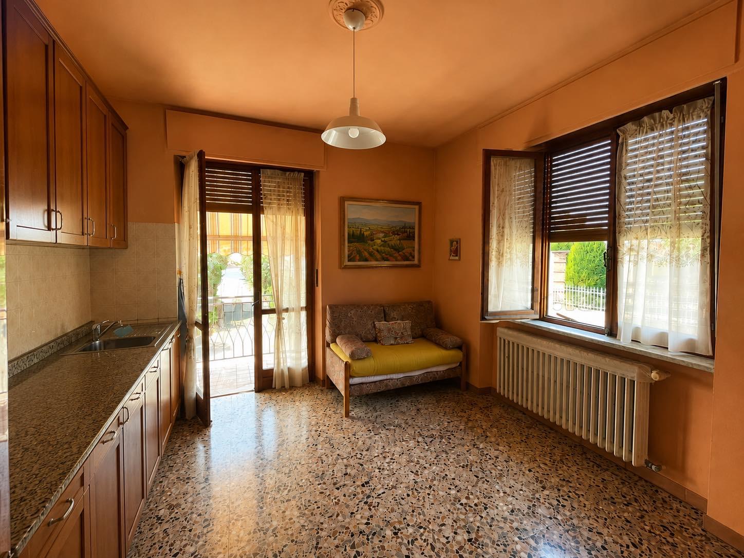 Warm kitchen and living room